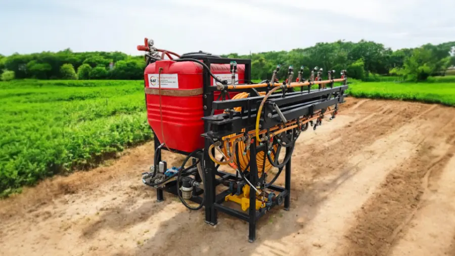 Tractor boom sprayer in the field — calibration how-to guide