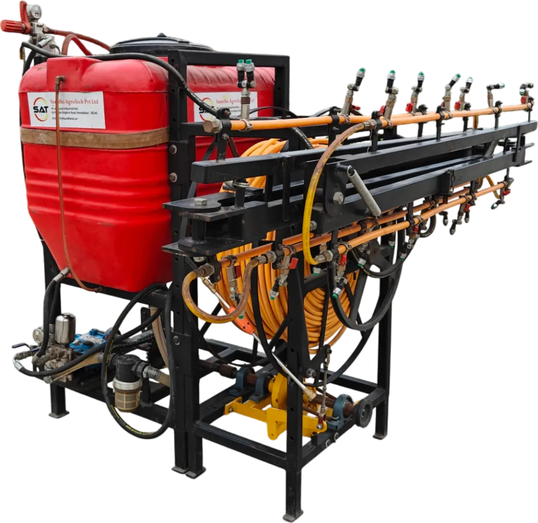 SAT-B501 boom sprayer with 500 litre tank mounted on a tractor