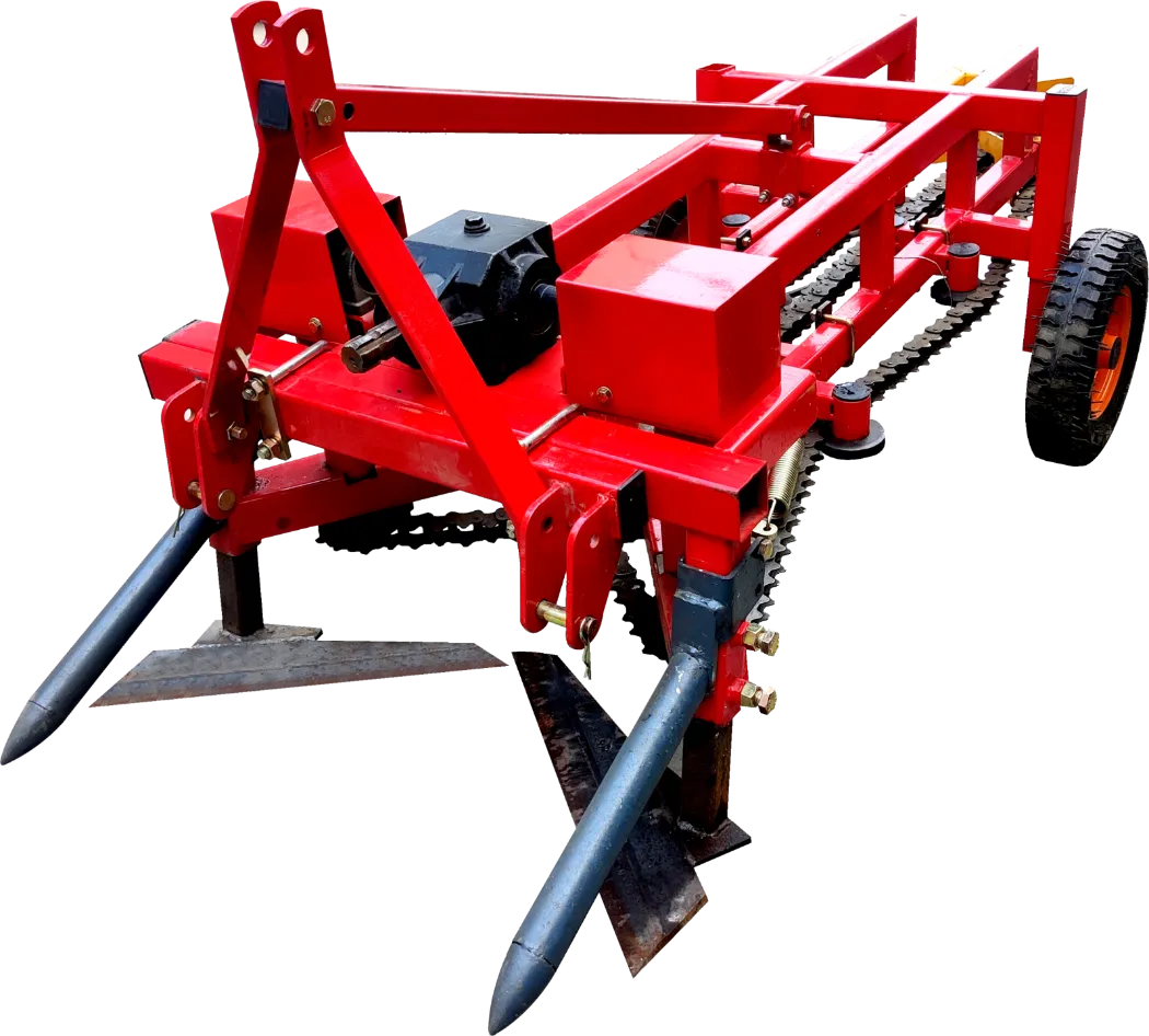 Single-row groundnut digger SAT-G601 working in a groundnut field