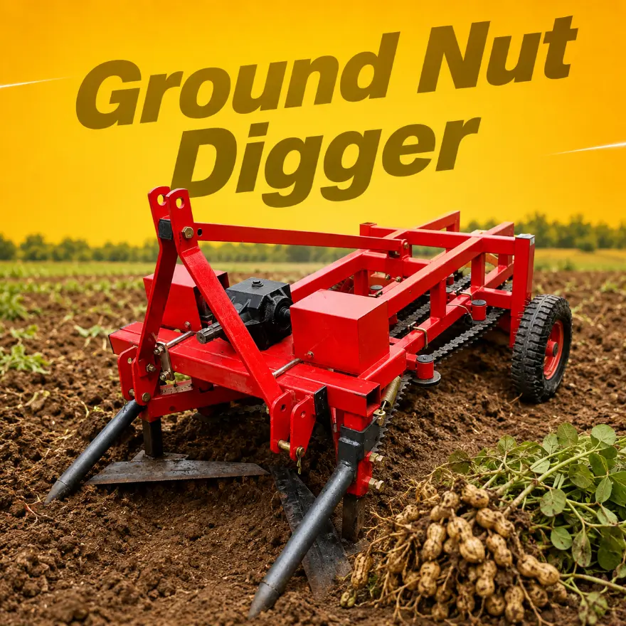 Groundnut digger supplied to farms in Rajkot district, Saurashtra