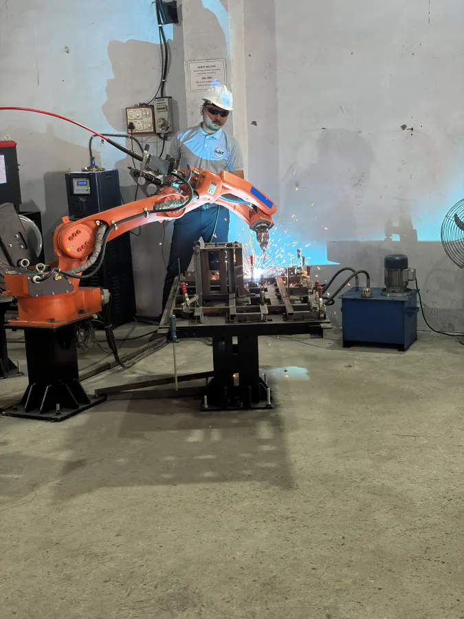 Groundnut digger manufacturing at the Sunidhi Agrotech plant