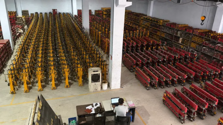 Straw loader assembly line at the Sunidhi Agrotech plant in Ahmedabad